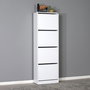 Hanah Home Zapatero Blanco con 4 Cajones